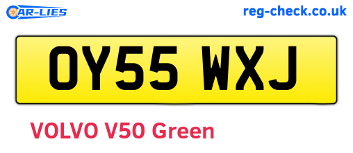 OY55WXJ are the vehicle registration plates.