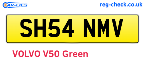 SH54NMV are the vehicle registration plates.
