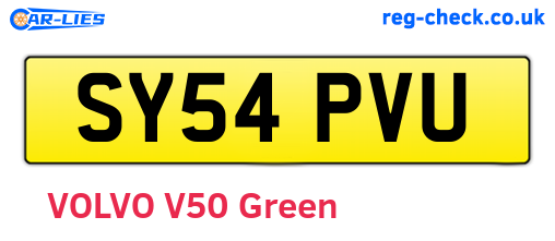 SY54PVU are the vehicle registration plates.