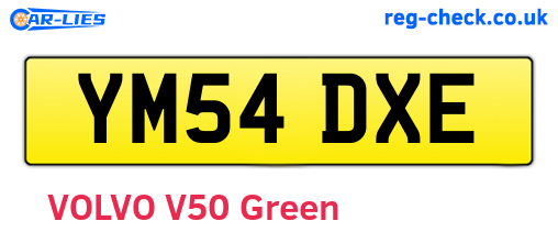 YM54DXE are the vehicle registration plates.