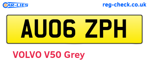 AU06ZPH are the vehicle registration plates.