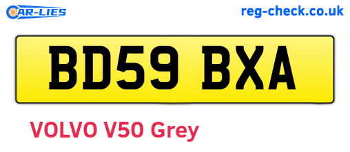 BD59BXA are the vehicle registration plates.