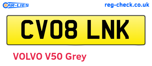 CV08LNK are the vehicle registration plates.