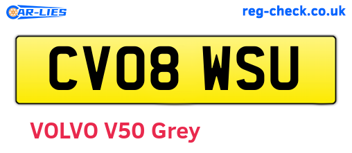 CV08WSU are the vehicle registration plates.