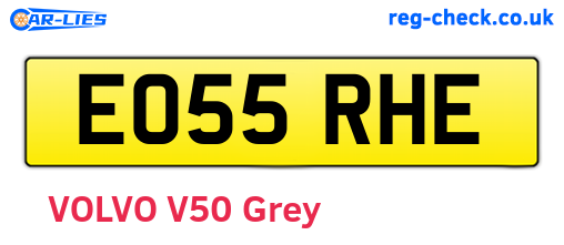 EO55RHE are the vehicle registration plates.