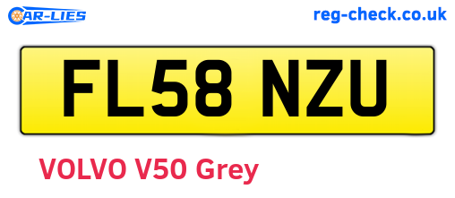 FL58NZU are the vehicle registration plates.
