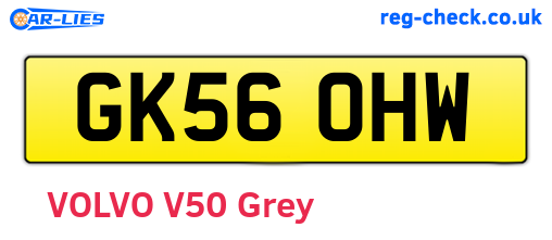 GK56OHW are the vehicle registration plates.