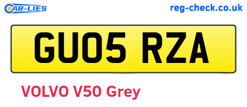 GU05RZA are the vehicle registration plates.