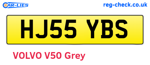 HJ55YBS are the vehicle registration plates.