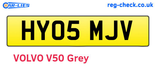 HY05MJV are the vehicle registration plates.