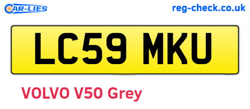 LC59MKU are the vehicle registration plates.