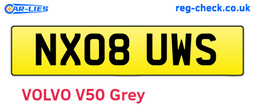 NX08UWS are the vehicle registration plates.