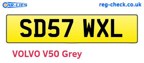 SD57WXL are the vehicle registration plates.