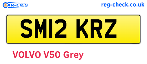 SM12KRZ are the vehicle registration plates.
