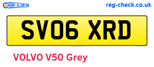 SV06XRD are the vehicle registration plates.