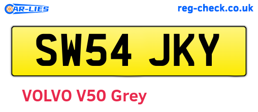 SW54JKY are the vehicle registration plates.