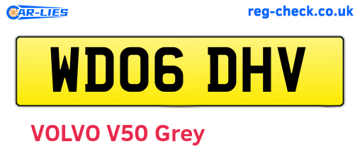 WD06DHV are the vehicle registration plates.