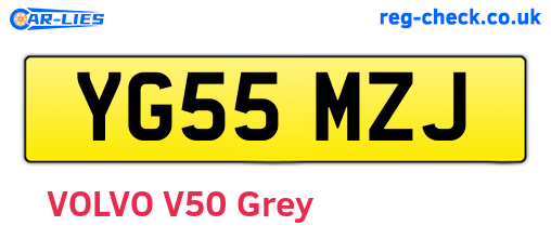YG55MZJ are the vehicle registration plates.