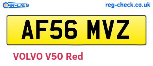 AF56MVZ are the vehicle registration plates.