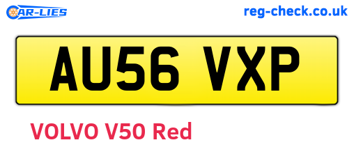 AU56VXP are the vehicle registration plates.