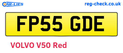 FP55GDE are the vehicle registration plates.