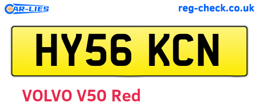 HY56KCN are the vehicle registration plates.