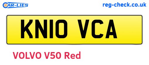 KN10VCA are the vehicle registration plates.