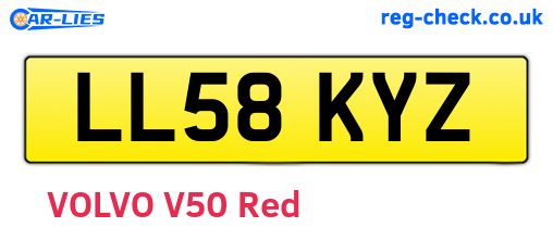LL58KYZ are the vehicle registration plates.