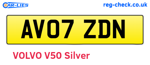 AV07ZDN are the vehicle registration plates.
