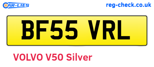 BF55VRL are the vehicle registration plates.