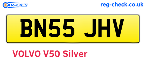 BN55JHV are the vehicle registration plates.