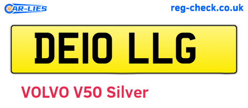 DE10LLG are the vehicle registration plates.
