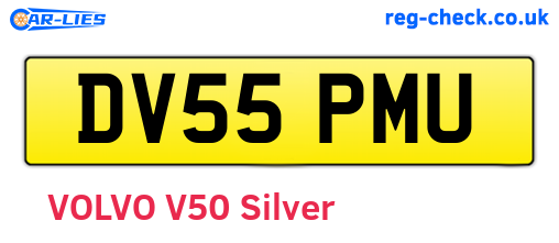 DV55PMU are the vehicle registration plates.