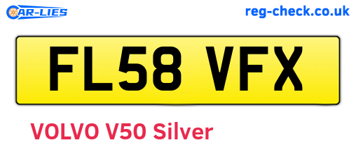 FL58VFX are the vehicle registration plates.