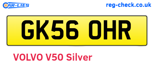 GK56OHR are the vehicle registration plates.