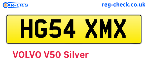 HG54XMX are the vehicle registration plates.