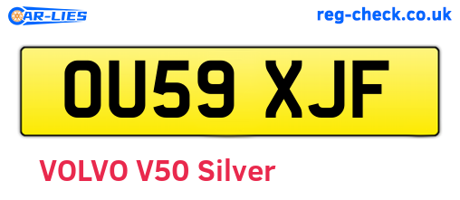 OU59XJF are the vehicle registration plates.