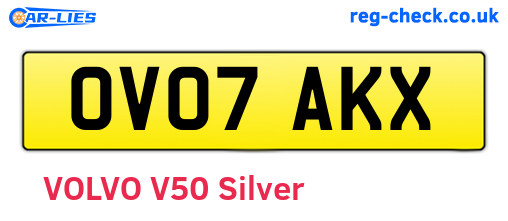 OV07AKX are the vehicle registration plates.