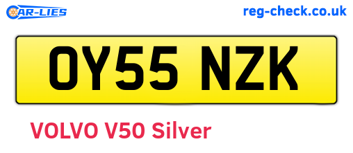 OY55NZK are the vehicle registration plates.