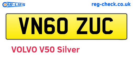 VN60ZUC are the vehicle registration plates.