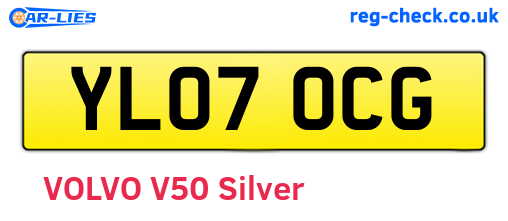 YL07OCG are the vehicle registration plates.