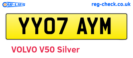 YY07AYM are the vehicle registration plates.