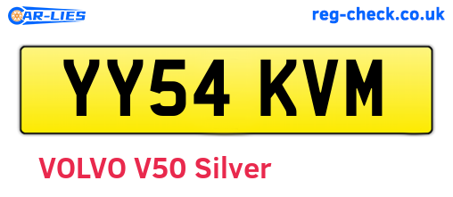 YY54KVM are the vehicle registration plates.