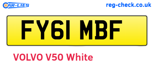 FY61MBF are the vehicle registration plates.