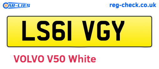 LS61VGY are the vehicle registration plates.