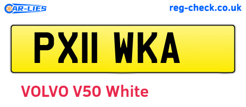 PX11WKA are the vehicle registration plates.