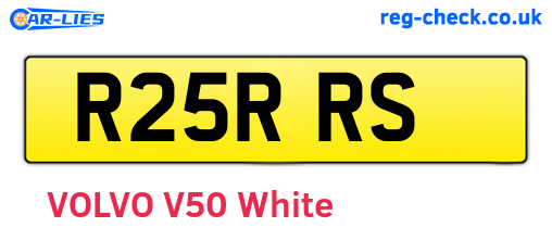 R25RRS are the vehicle registration plates.
