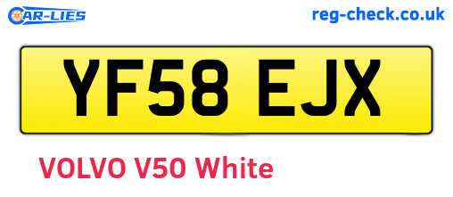YF58EJX are the vehicle registration plates.