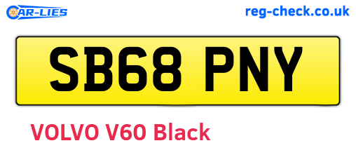 SB68PNY are the vehicle registration plates.