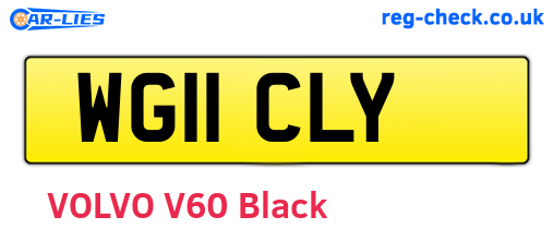 WG11CLY are the vehicle registration plates.